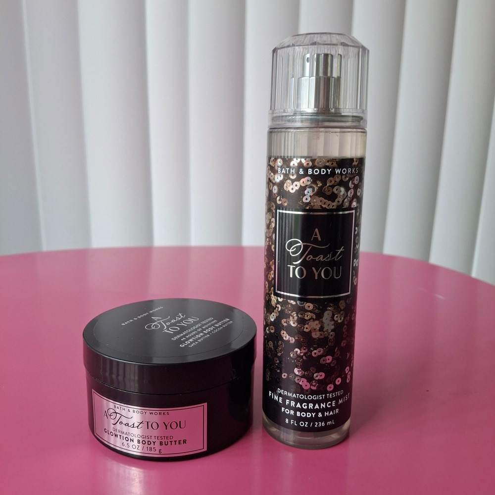Bath & Body Works A‎ TOAST TO YOU Fragrance Mist & Glowtion Body Butter Set of 2